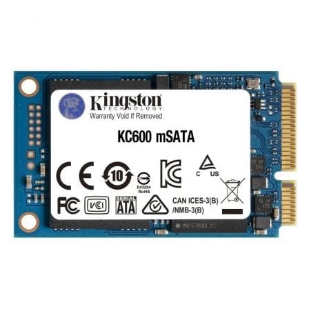 Disco SSD Kingston KC600 256GB/ mSATA/ Full Capacity
