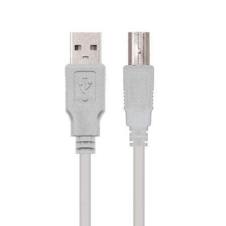 Cable USB 2.0 Impresora Nanocable 10.01.0105/ USB Tipo-B Macho