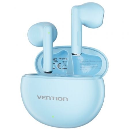 Auriculares Bluetooth Vention ELF 06 NBKS0 con estuche de carga/ Autonomía 6h/ Azules