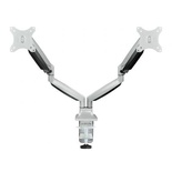 Soporte de Mesa para 2 Monitores TooQ DB3132TNR-S/ Giratorio/ Inclinable/ hasta 9kg
