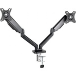 Soporte de Mesa para 2 Monitores TooQ DB5132TNR-B/ Giratorio/ Inclinable/ hasta 9kg