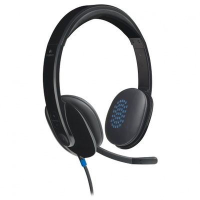 Auriculares Logitech H540/ con Micrófono/ USB/ Negros