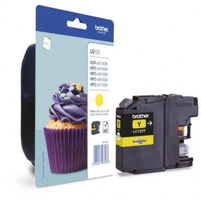Cartucho de Tinta Original Brother LC-123Y/ Amarillo
