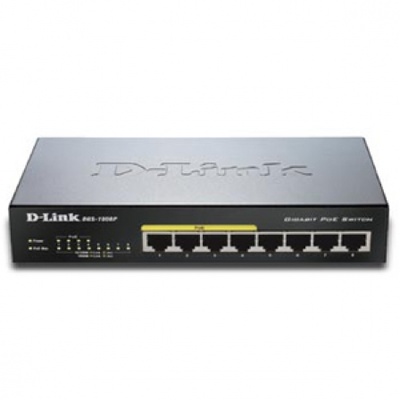Switch D-Link DGS-1008P 8 Puertos/ RJ-45 Gigabit 10/100/1000/ PoE