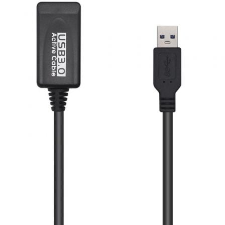 Cable Alargador USB 3.0 con Amplificador Aisens A105-0525/ USB Macho