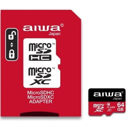 Tarjeta de Memoria Aiwa MSDC10 64GB microSD HC con Adaptador/ Clase 10/ 30MBs