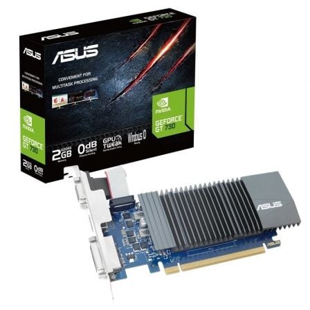 Tarjeta Gráfica Asus GeForce GT 730/ 2GB GDDR5/ Perfil Bajo