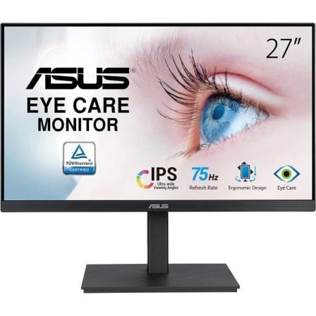 Monitor Asus VA27EQSB 27'/ Full HD/ Multimedia/ Regulable en altura/ Negro