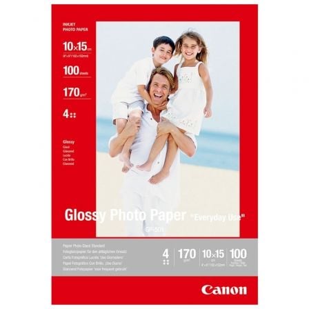 Papel Fotográfico Canon GP-501/ 10 x 15cm/ 170g/ 100 Hojas/ Brillante