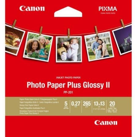 Papel Fotográfico Canon PP-201/ 13 x 13cm/ 265g/ 20 Hojas/ Brillante