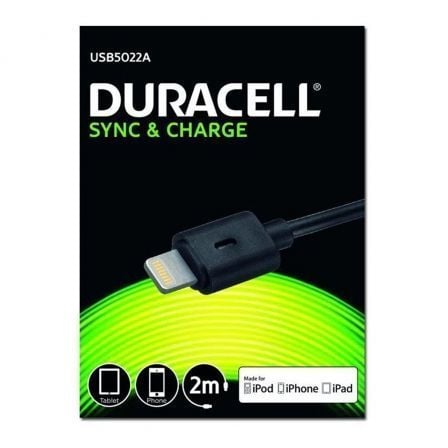 Cable USB Lightning Duracell USB5022A/ USB Macho