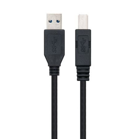 Cable USB 3.0 Impresora Nanocable 10.01.0802-BK/ USB Tipo-B Macho