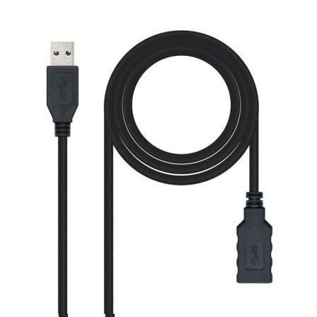 Cable Alargador USB 3.0 Nanocable 10.01.0902-BK/ USB Macho