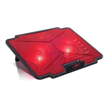 Soporte Refrigerante Spirit of Gamer Airblade 100 Rojo para Portátiles hasta 15.6'/ Iluminación LED