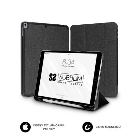 Funda Subblim Shock Case para Tablet iPad 9/8/7 Gen 10.2'/ Negra