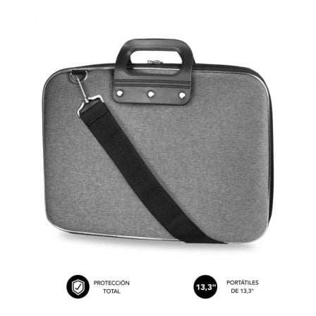 Maletín Subblim EVA Laptop Bag PL para Portátiles hasta 13.3'/ Cinta para Trolley/ Gris