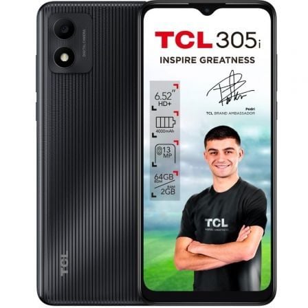Smartphone TCL 305i 2GB/ 64GB/ 6.52'/ Negro