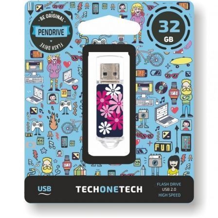 Pendrive 32GB Tech One Tech Flower Power USB 2.0